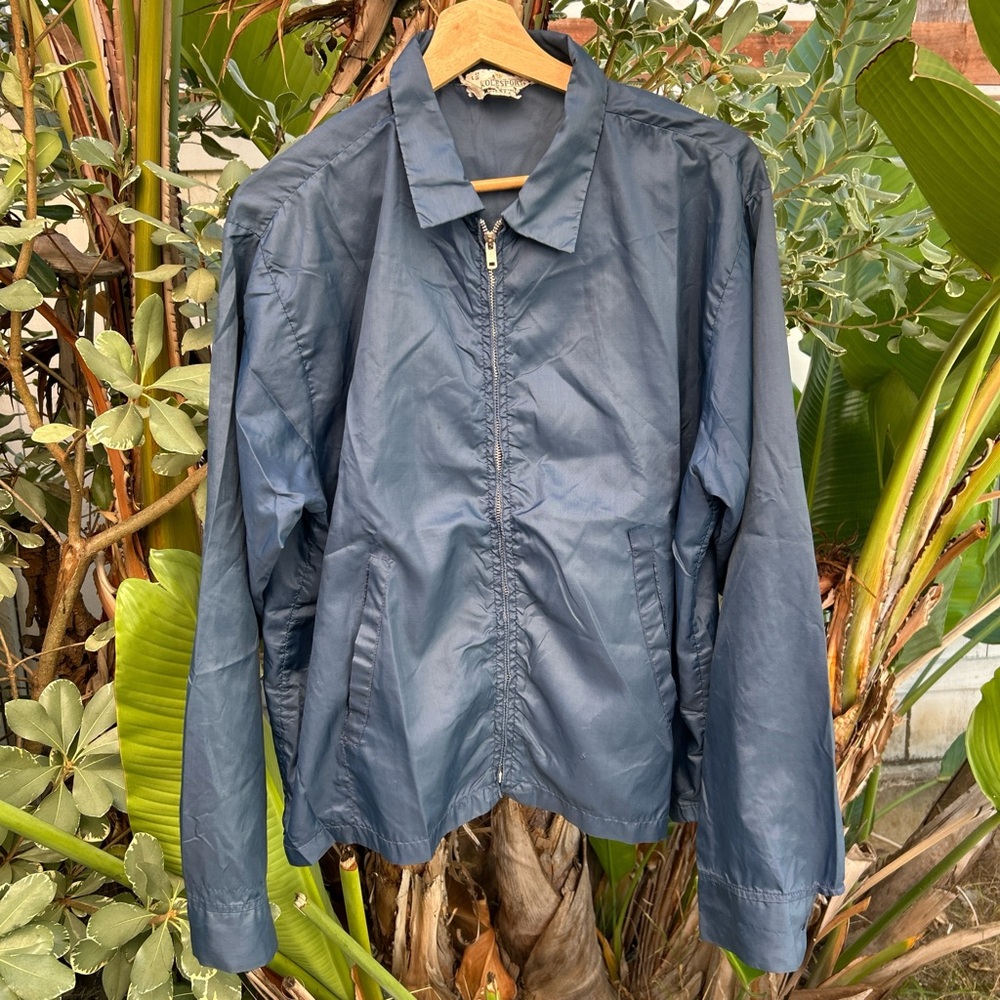 Vintage 60s Kolesport Nylon Zip Jacket Blue 44